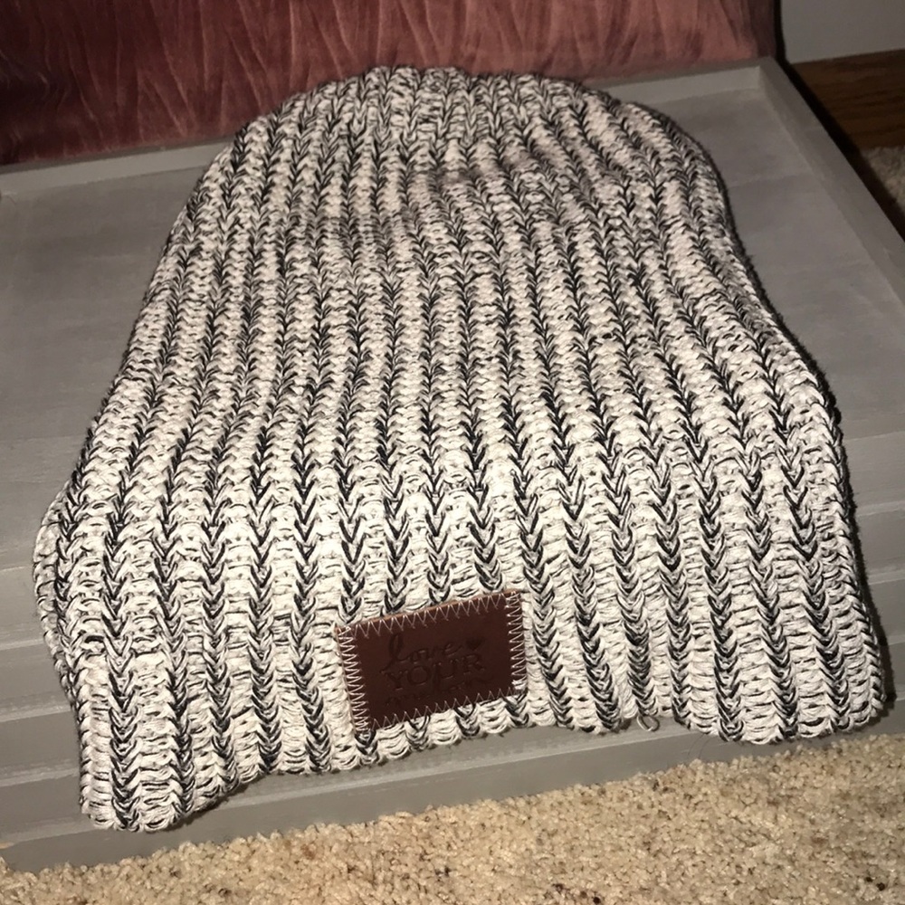 Love Your Melon Beanie (black and white)